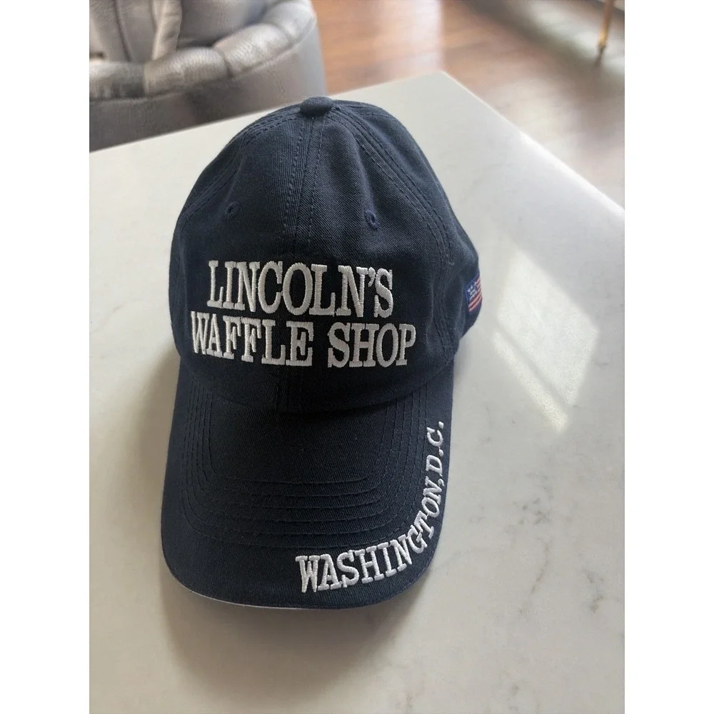Lincoln's Waffle Shop Hat Washington DC USA‎ Embroidered Strapback Navy Cap